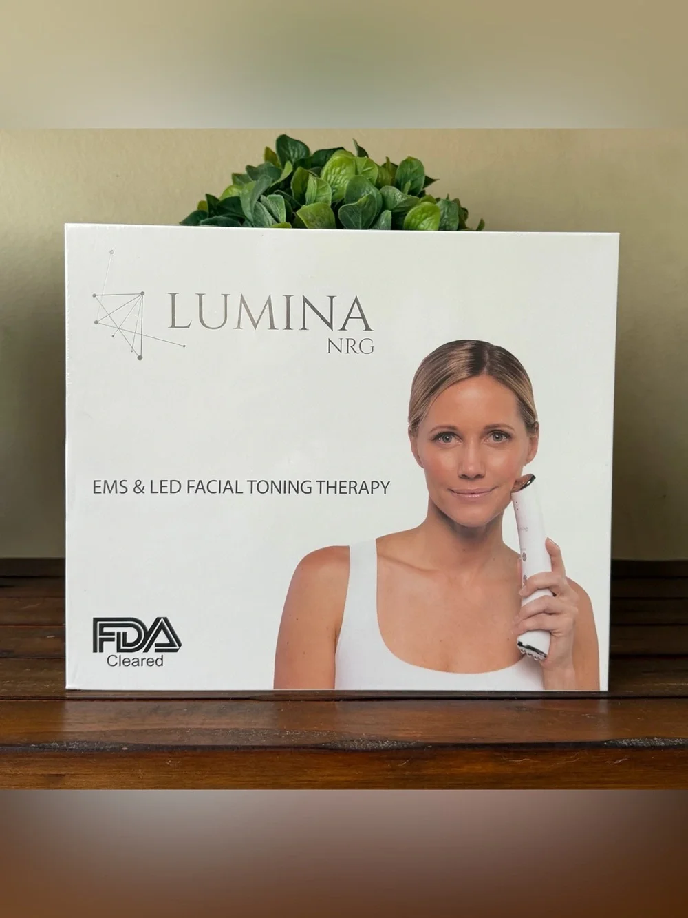 White EMS & LED Facial Toning Device